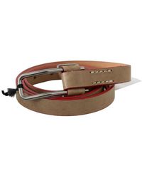 CoSTUME NATIONAL - Leather Logo Buckle Waist Belt - Lyst