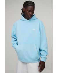 BoohooMAN - Oversized Sport Washed Over The Head Hoodie - Lyst