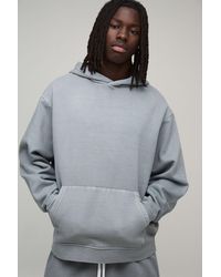 BoohooMAN - Essential Washed Oversized Over The Head Hoodie - Lyst