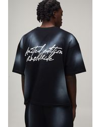 BoohooMAN - Washed Oversized Boxy Limited Edition T-Shirt & Short Set - Lyst
