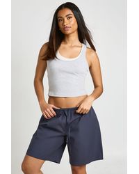 Boohoo - Cotton Poplin Bermuda Short - Lyst