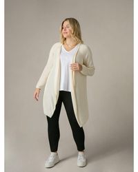 Live Unlimited - Fine Knit Waterfall Longline Cardigan - Lyst