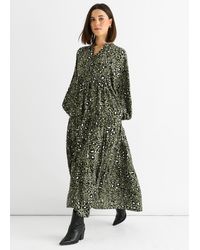 Gini London - Viscose Animal Oversized Smock Maxi Dress - Lyst