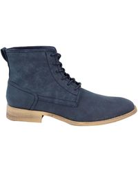 House Of Cavani - Matt Suede Lace Up Ankle Boots - Lyst