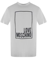 Moschino - Love Box Logo T-Shirt Cotton - Lyst