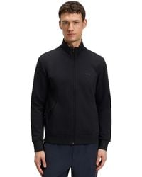 BOSS - Katoenen Vest Boss Skaz Effen - Lyst