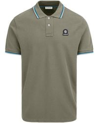 Sandbanks - Badge Logo Tipped Polo Army Cotton - Lyst
