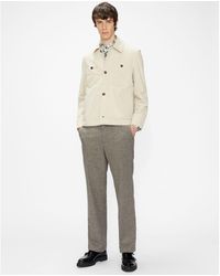Ted Baker - Shuttle Leyden Fit Flannel Trousers, Chocolate - Lyst
