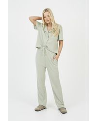 Brave Soul - Pale 'Winnen' Waffle Button Shirt & Trouser Co Ord - Lyst