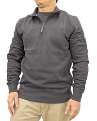 Weekend Offender - Double Grove Sweatshirt Pullover Funnel Neck Casual Cotton - Lyst