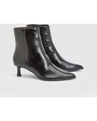 Faith - Harvie Faux Leather Low Stiletto Heel Ankle Boots - Lyst