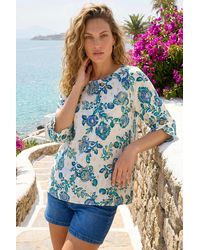 Roman - Floral Foil Print Top - Lyst