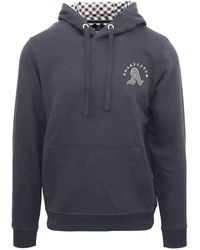 Aquascutum - Hooded Neck Long Sleeve Sweatshirt With Kangaroo Pocket - Lyst