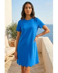 Roman - Scallop T-Shirt Stretch Dress - Lyst