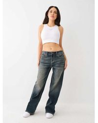 True Religion - Bobbi Baggy Jean Big T Flap - Lyst