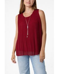 Blue Vanilla - Sleeveless Pleated Top - Lyst