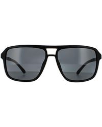 Guess - Square Matte Smoke Sunglasses - Lyst