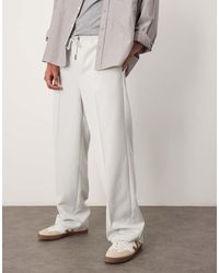 ASOS - Pull On Smart Wide Leg Trousers - Lyst