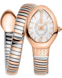 Just Cavalli - Jc1L371M0075 Ladies Signature Snake Eclisse Watch - Lyst