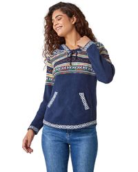 Roman - Nordic Print Hooded Jumper - Lyst