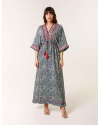 Blue Vanilla - Embellished Kimono Dress - Lyst