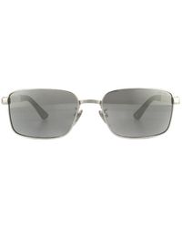 Police - Rectangle Shiny Palladium Mirror Sunglasses Metal - Lyst