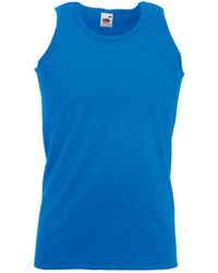 Fruit Of The Loom - Atletisch Mouwloos Hemd / Tanktop (royaal Blauw) - Lyst