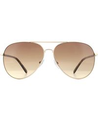 Calvin Klein - Aviator Tortoise Gradient Sunglasses Metal (Archived) - Lyst