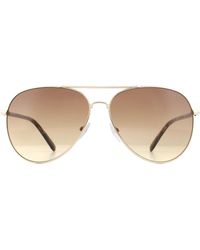 Calvin Klein - Aviator Tortoise Gradient Sunglasses Metal (Archived) - Lyst