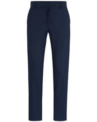 BOSS - Genius Solid Patterned Straight Chinos - Lyst