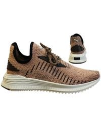 PUMA - Ignite Avid Evoknit Slip On Clay Textile Mesh Trainers - Lyst