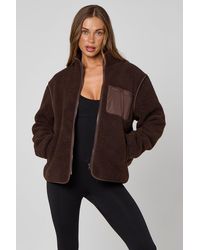 Urban Bliss - Chocolate Fleece Jacket - Lyst