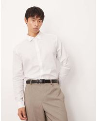 ASOS - Formal Linen Blend Regular Shirt - Lyst