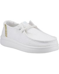 HEYDUDE - Wendy Rise Perf Canvas Slip On Ladies Shoes - Lyst