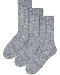 Steve Madden - 3 Pairs Multipack Alpaca Wool Socks - Lyst