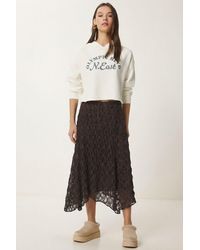 Happiness İstanbul - High Waist Lace Midi Skirt - Lyst