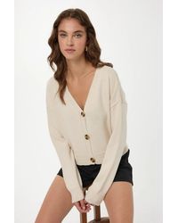 Hiccup - Relaxed Fit V-Neck Knit Cardigan - Lyst