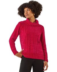 Roman - Chenille Roll Neck Knit Jumper - Lyst