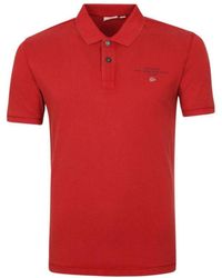 Napapijri - Elbas 4 Logo Old Red Polo Shirt Cotton - Lyst