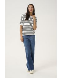 Kaffe - Strickpullover Regular Fit Offwhite - Lyst