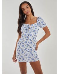 Pink Vanilla - Floral Puff Sleeve Dress - Lyst