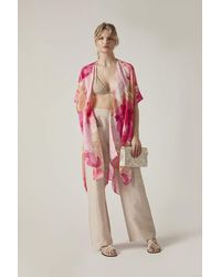 James Lakeland - Peony Floral Print Beach Kaftan Cover-Up - Lyst
