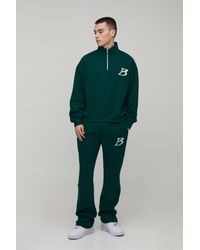 BoohooMAN - Oversized Boxy B 1/4 Zip Stacked Tracksuit - Lyst