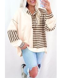 Azura Exchange - Kleurblok Gestreept Top - Lyst