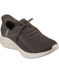 Skechers - Ultra Flex 3.0 Brilliant Path Textiel Olijfgroene Sneakers - Lyst