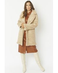 Jayley - Faux Shearling Reversible Coat - Lyst