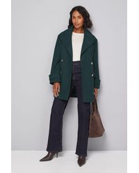 Wallis - Mid Length Double Breasted Coat - Lyst