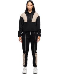 Tom Barron - Moderner Zweifarbiger Damen-Trainingsanzug-Set Mit Halbem Reißverschluss - Lyst