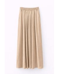 MixRay - High Waist Maxi Skirt With Drawstring - Lyst