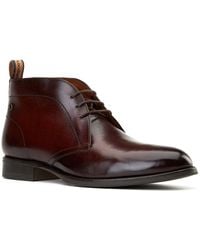 Base London - Wallis Leather Burnt Ankle Boots - Lyst